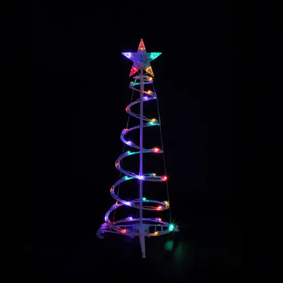 Northlight LED Lighted Spiral Outdoor Christmas Trees - 3' 4' and 6' - Multicolor - Set of 3 White {7}