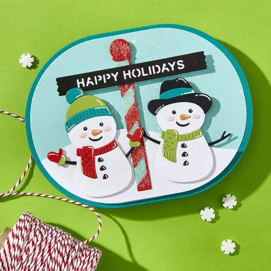 Spellbinders Etched Dies By Simon Hurley-North Pole Sentiments {5}