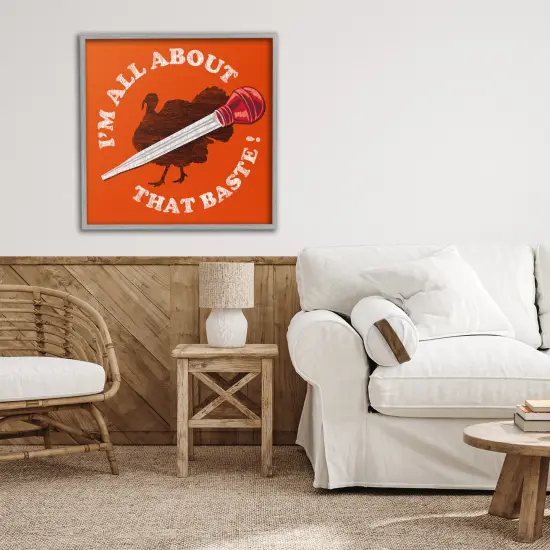 All About That Baste Framed Giclee Art Gray {2}