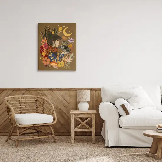 Stupell Industries Autumn Owl & Girl Canvas, design by Mia Charro {2}