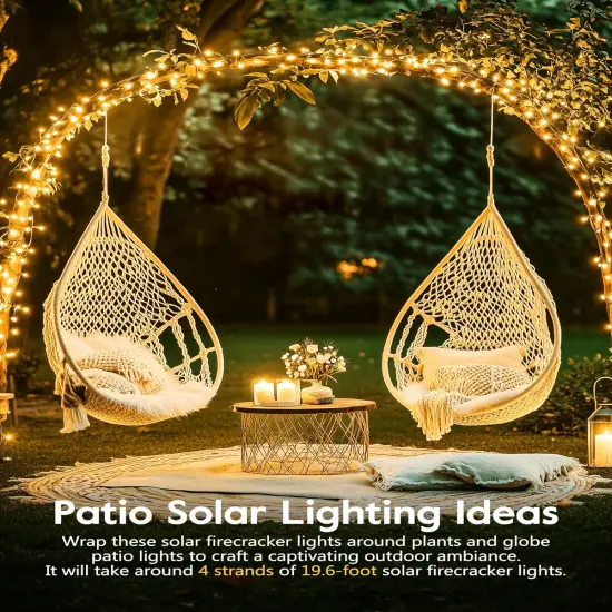 Outdoor Waterproof String Lights - 9.8Ft, 120 LED, 8 Modes (Warm White) {5}