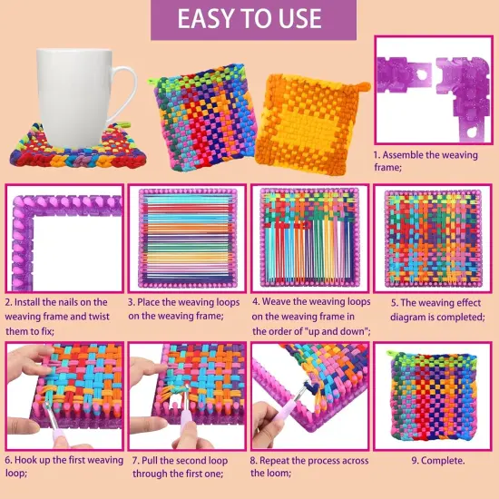 2-in-1 Weaving Loom for Kids and Adults {5}