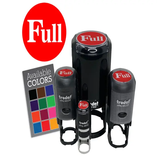 Full Indicator Status Circle Self-Inking Rubber Stamp Crafting Planners Blue {7}