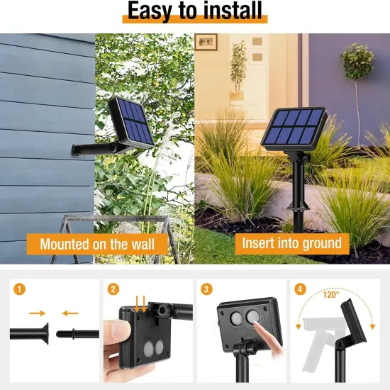 4 Pack Solar String Lights Outdoor - 320LED 132FT Solar Fairy Lights Waterproof 8 Modes {6}