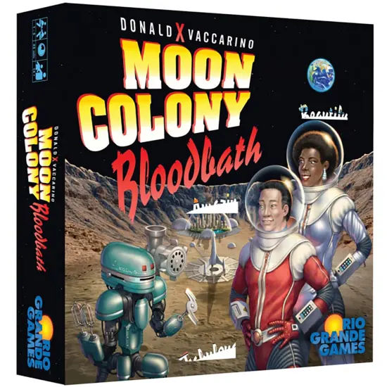 Rio Grande Games: Moon Colony Bloodbath - Strategy Card Game, Space Survival, Engine Building-Engine Losing Tableau Game, Ages 14+, 1-5 Players {1}