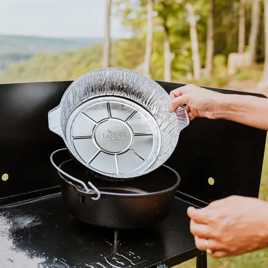 Lodge Camp Dutch Oven Recyclable Aluminum Foil Liners 12" Pack of 12 {4}