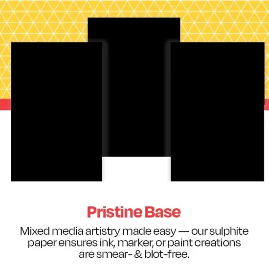 School Smart Folding Bristol Board, 12 x 18 Inches, Black, Pack of 100 {4}