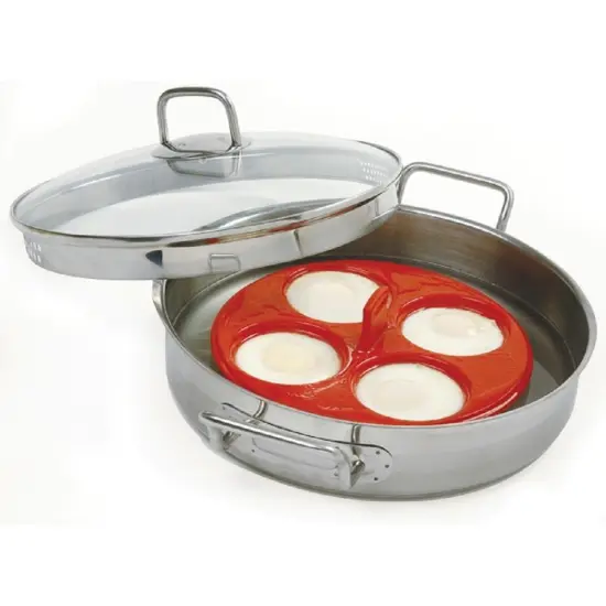 Norpro Nonstick Silicone 4 Egg Poacher - Fits 9 to 12" Skillets {2}