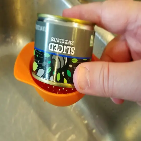 Handy Housewares Colander Set - 2 Piece Nesting Mini Colanders for Berries, Pasta, Veggies - Small Plastic Strainers, Dishwasher Safe {5}