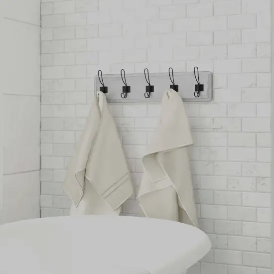 HBCY Creations Rustic Coat Rack with Hooks -Wall Mount Coat Rack - Solid Pine Wood Entryway Hanger - Farmhouse Coat Rack for Kitchen, Bedroom {9}