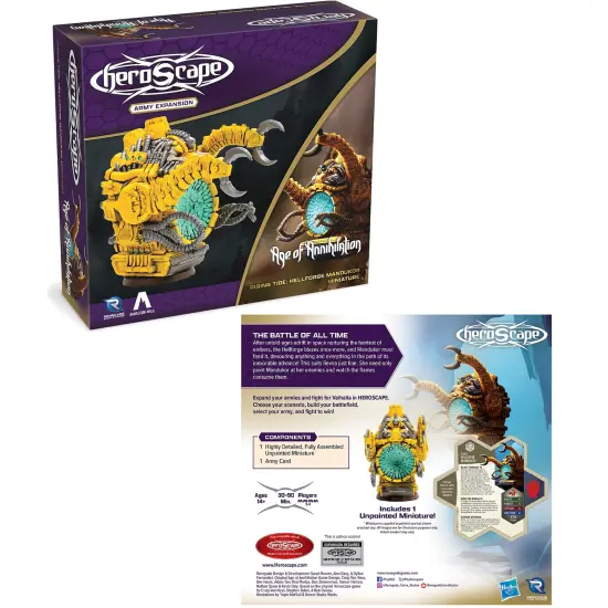 Renegade Games: Heroscape: Rising Tide &ndash; Hellforge Mandukor Army Expansion - 1 Fully Assembled Unpainted Miniature & Army Card, Game Add-On's {7}