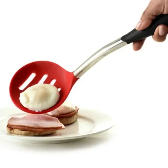 Norpro Heavy Duty Grip-EZ Stainless Steel Silicone Skimmer Strainer Spoon {5}