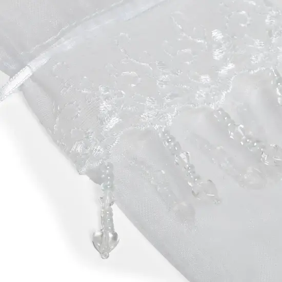 Lace Skirt Beaded Organza Bags White 4'' x 6'' for Gifts {3}