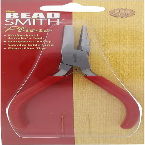 The Beadsmith 3-Step Round/Concave (Hollow) Pliers &ndash; Creates 3-4-5mm Loops &ndash; Wire Looping and Wire Bending Plier &ndash; 6 inches &ndash; Steel Head & Double Leaf Springs &ndash; Tool for Jewelry Making {6}
