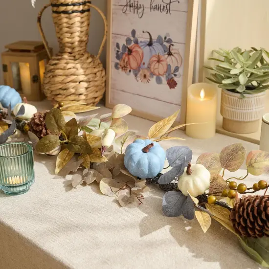 6 FT Artificial Fall Garland with Lights {2}