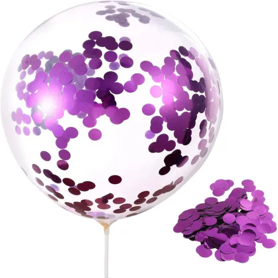 Purple Foil Confetti,Round Dots Glitter Table Confetti - (1.76 OZ) {2}