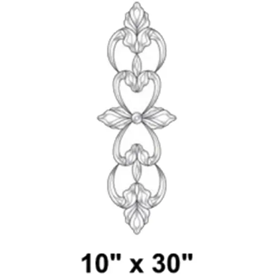 10" x 30" Exquisite Clear Glass Bevel Cluster EC930 {2}