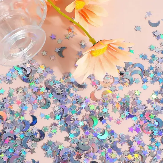4000 PCS Moon Star Confetti for Table {3}