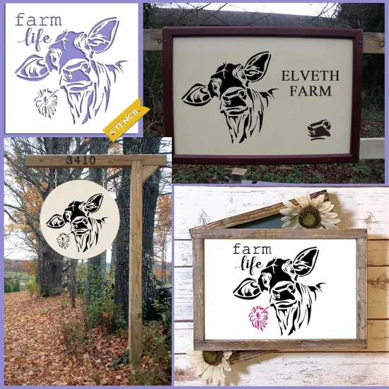 Farmhouse Stencils Farm Theme Reusable Stencils for Painting {3}