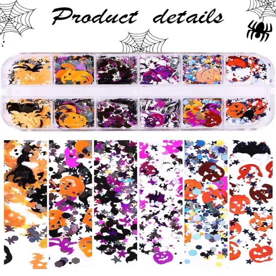 2 Boxes Halloween Nail Art Glitter Sequins {2}