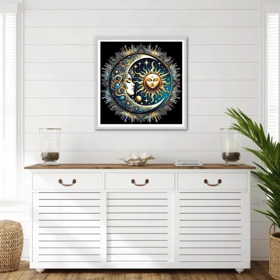 DIY 5D Sleepy Sun and Moon Diamond Art Kits 12x12 inch {2}