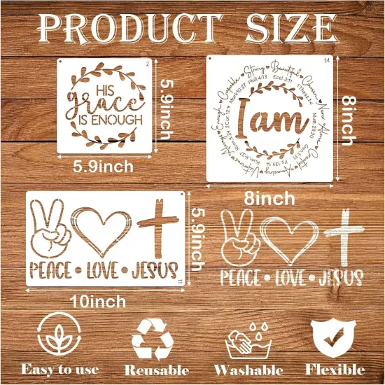 21pcs Reusable Christian Stencils {5}