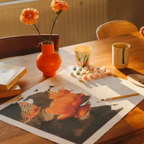 Peach Butterfly in the Summer {2}