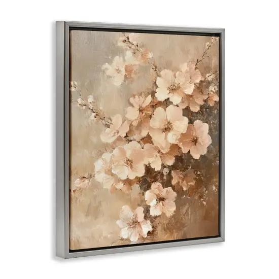 Stupell Industries Blooming Cherry Blossoms Floater Framed Canvas Wall Art Design by Petal Prints Design {3}