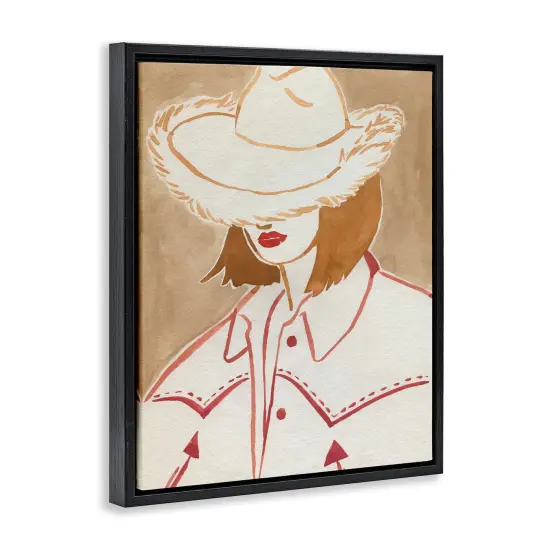 Stupell Industries Western Fashion Woman Floater Framed Canvas Wall Art Design by Grace Popp {3}