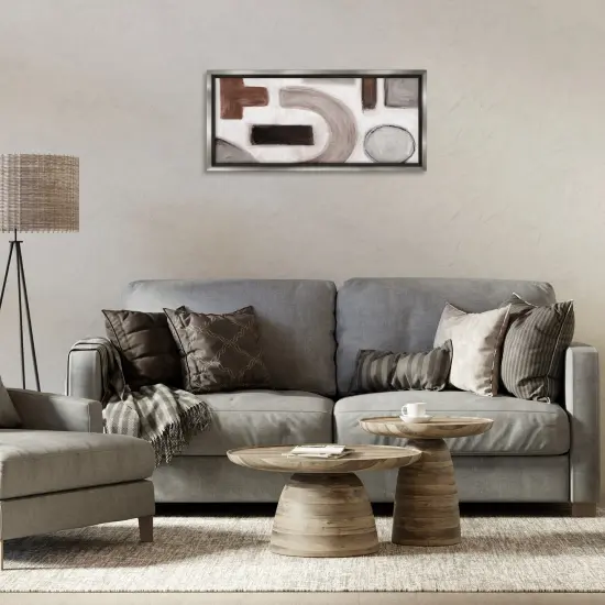 Stupell Industries Boho Geometric Shapes Floater Framed Canvas Wall Art Design by Emma Peal {2}