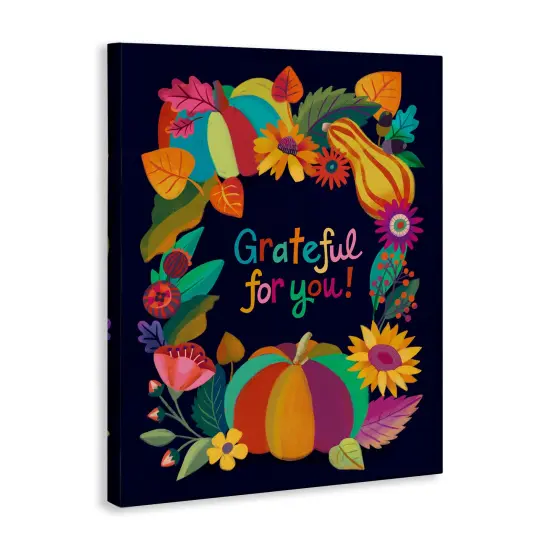 Stupell Industries Grateful For You Gourds Canvas Wall Art Design by Riley Hutchens {3}