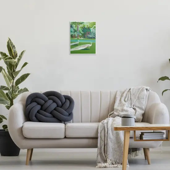 Stupell Industries White Peacocks Scene Wall Plaque Art Design by Jenny Westenhofer {2}