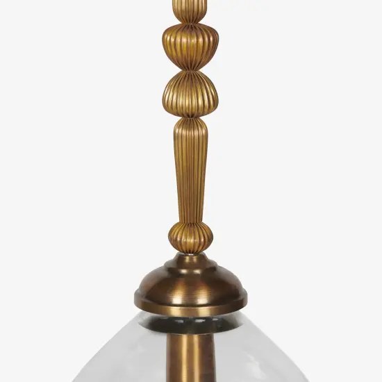 Vintage Metal Plug-in Hanging Lamp -11.4" x 11.4" x 22.8" {4}