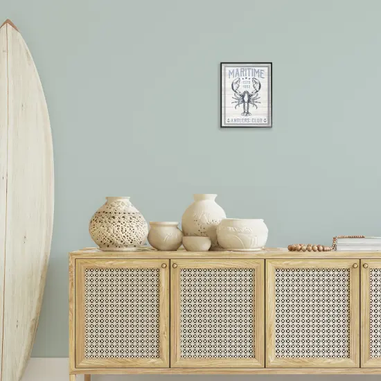 Stupell Industries Maritime Anglers Club Framed Giclee Wall Art Design by Angela Nickeas {2}