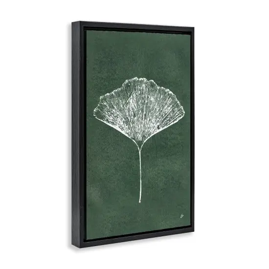 Stupell Industries Ginkgo Impression on Green Floater Framed Canvas Wall Art Design by Lydia Orange {3}