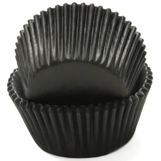 Chef Craft 50 Count Cupcake Liners Muffin Size Baking Cups - Black {1}
