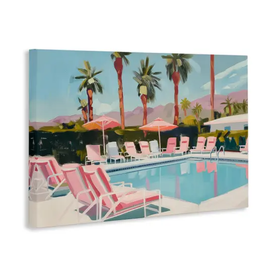 Stupell Industries Palm Springs Swimming Pool Canvas Wall Art Design by Arlington Prints {3}
