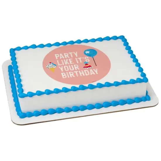Party Like It's Your Birthday Edible Icing Sheets- Assorted Image Cake Toppers-Frosting Sheets- Cookies- Cupcake Toppers {7}