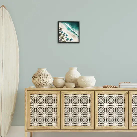 Stupell Industries Umbrella Lined Coast Framed Giclee Wall Art Design by Svetlana Aleynikova {2}