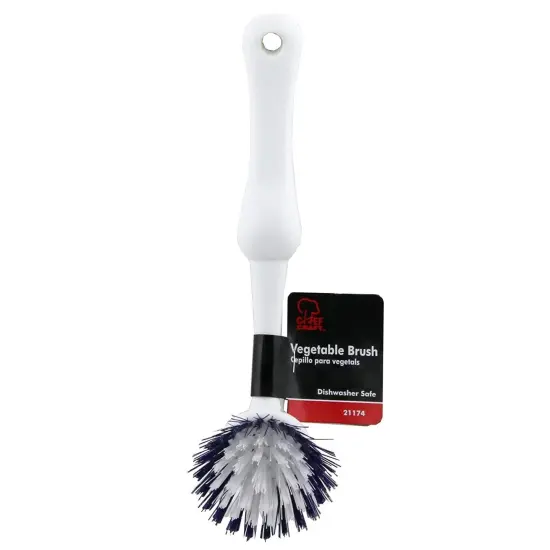 Chef Craft 9.5" Long Vegetable Scrubber Brush and Pan Cleaning Scraper {3}