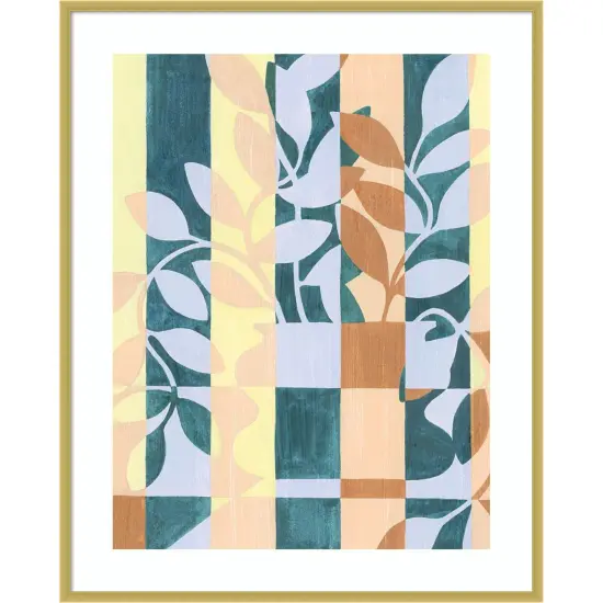 Checkered Cutting I by Grace Popp Wood Framed Wall Art Print {6}