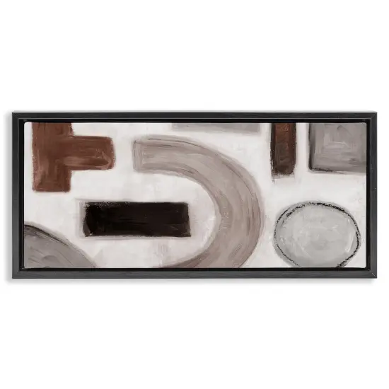 Stupell Industries Boho Geometric Shapes Floater Framed Canvas Wall Art Design by Emma Peal {7}