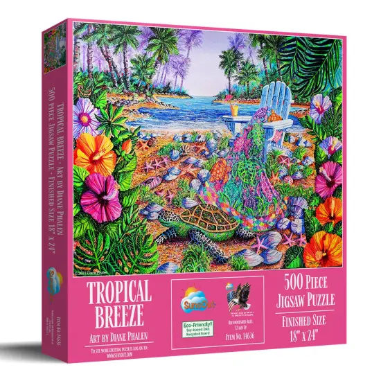 Sunsout Tropical Breeze 500 pc Jigsaw Puzzle 14636 {2}