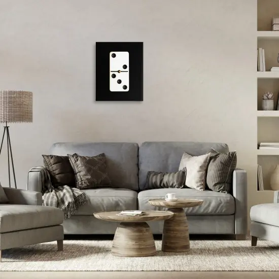 Stupell Industries White Domino on Black Canvas Wall Art Design by Graffi*tee Studios {8}