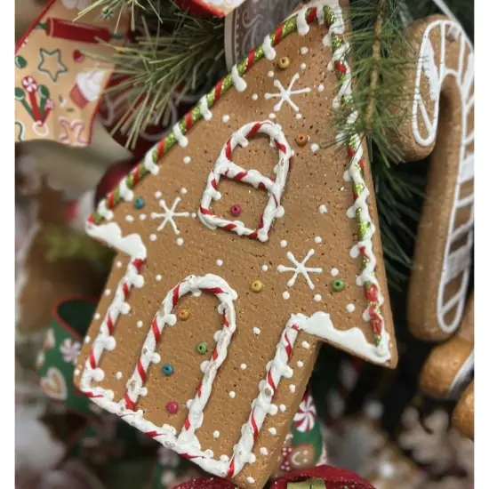 11" Gingerbread House Ornament {5}