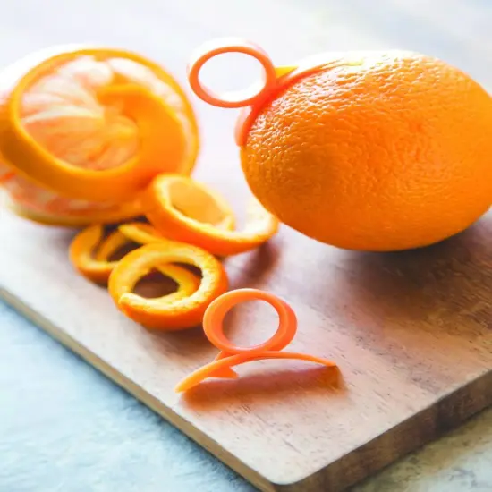 Chef Craft 2pc Plastic Orange Peeler Tool Set - Easily Peel Oranges and Grapefruit {4}