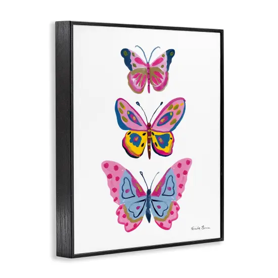 Stupell Industries Three Butterfly Trio Framed Giclee Wall Art Design by Farida Zaman {3}