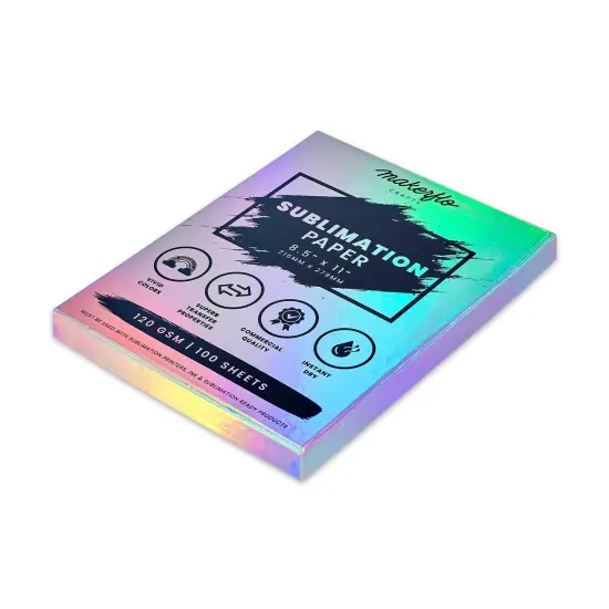 Makerflo Sublimation Paper 8.5 x 11 Inches 100 Sheets Heat Transfer Paper for Tumblers T-Shirts Phone Cases Mugs Printable Stickers Gifting Christmas DIY Enthusiast {6}