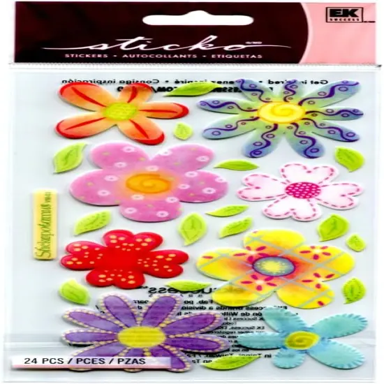 Sticko Vellum Pastel Flowers Stickers {1}