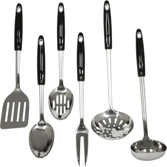 Chef Craft 6 Piece Heavy Duty Stainless Steel Kitchen Tool and Utensil Set {1}